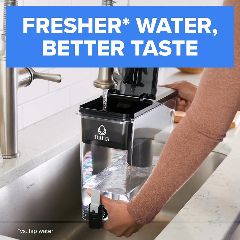 BRITA موزع مياه UltraMax كبير مع فلتر BritaPlus 1، سعة 27 كوب، أسود (قد يختلف التعبئة) - Image 3